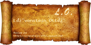 Lövenstein Ottó névjegykártya